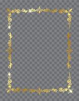 Decorative Gold Border Element vector