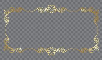 Elegant Menu Frame in Gold vector
