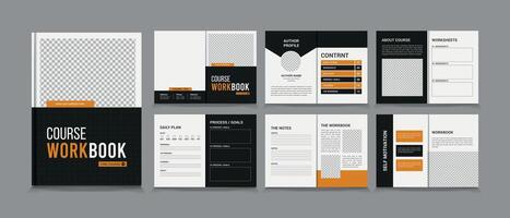 Course Workbook design template vector