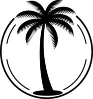 Palm Tree Silhouette Ideal for Resort Travel and Summer Branding vector