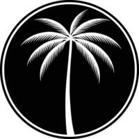 Modern Palm Tree Silhouette Design for Vacation and Summer Graphics vector