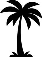 Scandinavian Style Palm Tree Silhouette with Minimalist Beach Feel vector