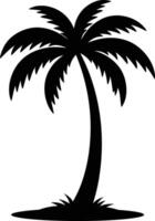 Minimalist Palm Tree Silhouette for Spa and Wellness Branding Design vector