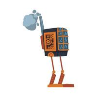 Steampunk Robotic Mechanism, Antique Mechanical Device or Mechanism, Stylized Cartoon Style Illustration vector