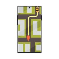 Map Navigation, Mobile App Interface, City Transportation Illustration vector