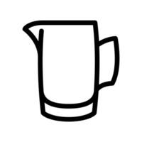 Simple Line Art Jug for Pouring Liquids vector