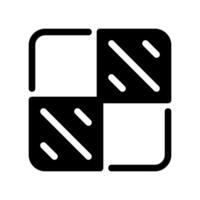 Stylized Four Square Checkerboard Pattern Icon vector