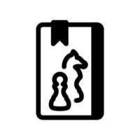 Digital Guide to Chess Strategy with Knight and Pawn Icons vector