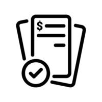 Approved Financial Document with a Dollar Sign and a Checkmark vector