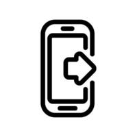 Smartphone Sending Data or Initiating an Action Outward vector