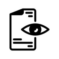 Document Review Icon with Eye Symbol for Scrutiny vector