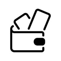 Open Wallet Icon Displaying Multiple Payment or Identification Cards vector