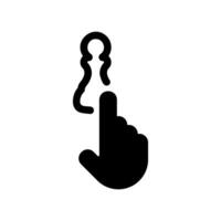 Hand with Index Finger Pointing to a Chess Pawn Piece vector