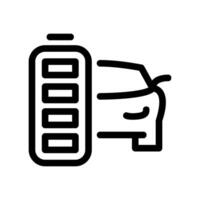 Electric Car Charging Icon with Visible Battery Level Indicator Bars vector