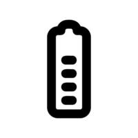 High Battery Level Indicator Icon with Four Charge Segments vector