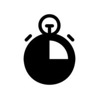 Stopwatch Icon Showing a Three Quarters Time Interval Measured vector