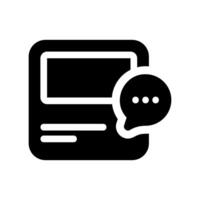Online Communication Symbol with Message Box and Ellipsis vector