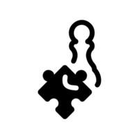 Chess Pawn Figure Connecting with a Jigsaw Puzzle Piece vector