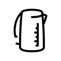 Electric Kettle Appliance with Handle and Spout for Boiling Water vector