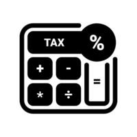 Calculator Icon Displaying Tax and Percentage Calculation vector