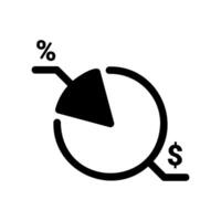 Pie Chart Icon Illustrating Financial Data Segmentation vector
