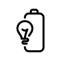 Battery and Light Bulb Combination Signifying Power for Illumination vector