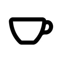 Basic Outline of a Coffee or Tea Cup with Handle vector