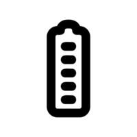 Full Battery Level Indicator Icon with All Five Charge Segments vector