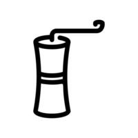 Traditional Manual Coffee Bean Grinder with a Handle vector