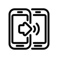 Mobile Phones Exchanging Data via Wireless Transmission vector