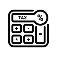 Tax Calculation Concept with a Calculator and Percentage Symbol vector