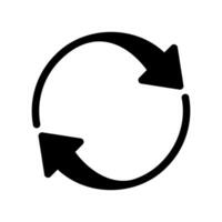 Circular Arrows Icon Symbolizing Refresh or Reload Action vector