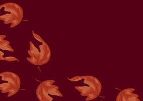 poster with a maple leaf bent in half on a red background, for Canada Day or autumn designs vector