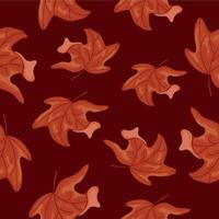 Pattern with a maple leaf in the colors of the Canadian flag on a red background, for Canada Day or autumn design vector