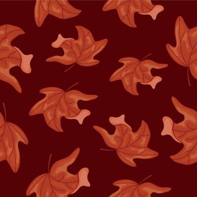 Pattern with a maple leaf in the colors of the Canadian flag on a red background, for Canada Day or autumn design