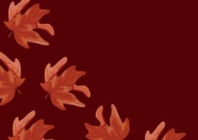 poster with a maple leaf in red colors with a bent corner on a red background, for Canada Day or autumn design vector