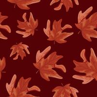 pattern with a maple leaf in red colors with a bent corner on a red background, for Canada Day or autumn design vector
