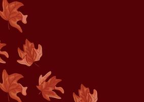 poster with a set of maple tree leaf icons in the colors of the Canadian flag on a red background, for Canada Day or autumn design vector