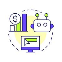 Improved sales efficiency multi color concept icon. Statistical metrics. Monitoring, analysis. Round shape line illustration. Abstract idea. Graphic design. Easy to use in infographic, article vector