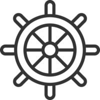 Helm pixel perfect line icon. Ship steering wheel. Vintage vessel equipment. Level for boat controlling. Isolated illustration. Outline symbol. Simple linear drawing. Editable stroke vector
