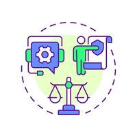 Legal consultant multi color concept icon. Law, rights. Regulatory compliance. Round shape line illustration. Abstract idea. Graphic design. Easy to use in infographic, presentation vector