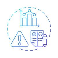 Sensitivity analysis blue gradient concept icon. HR management strategy planning. Workforce forecasting method. Round shape line illustration. Abstract idea. Graphic design. Easy to use blog post vector
