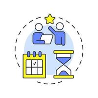 Seed accelerator multi color concept icon. Workflow organization. Work efficiency. Round shape line illustration. Abstract idea. Graphic design. Easy to use in infographic, brochure vector
