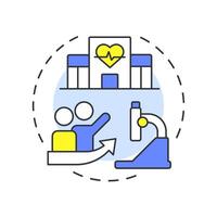 Medical incubator multi color concept icon. Clinical service, research. Healthcare, hospital. Round shape line illustration. Abstract idea. Graphic design. Easy to use in infographic, brochure vector
