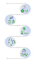 Business incubator applying process infographic vertical sequence. Application submit, resume. Visualization infochart with 5 steps. Circles workflow vector