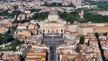 High Angle of Vatican City in Rome Lazio in Italy. Beautiful Cinematic. photo