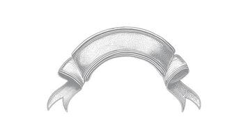Elegant Monochrome Ribbon Banner for Awards and Certificates vector