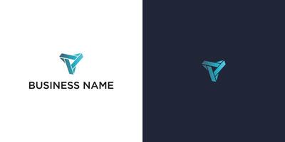 Abstract Geometric Logo Angular Folded Shape in Blue for Modern Branding vector