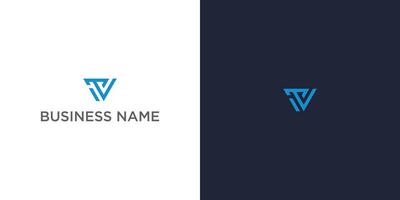 Abstract VT Initial Logo Design Modern Symbol for Business and Web Branding vector