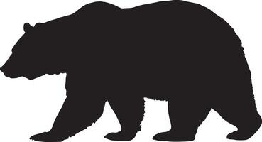 Standing Bear Silhouette Forest Animal vector